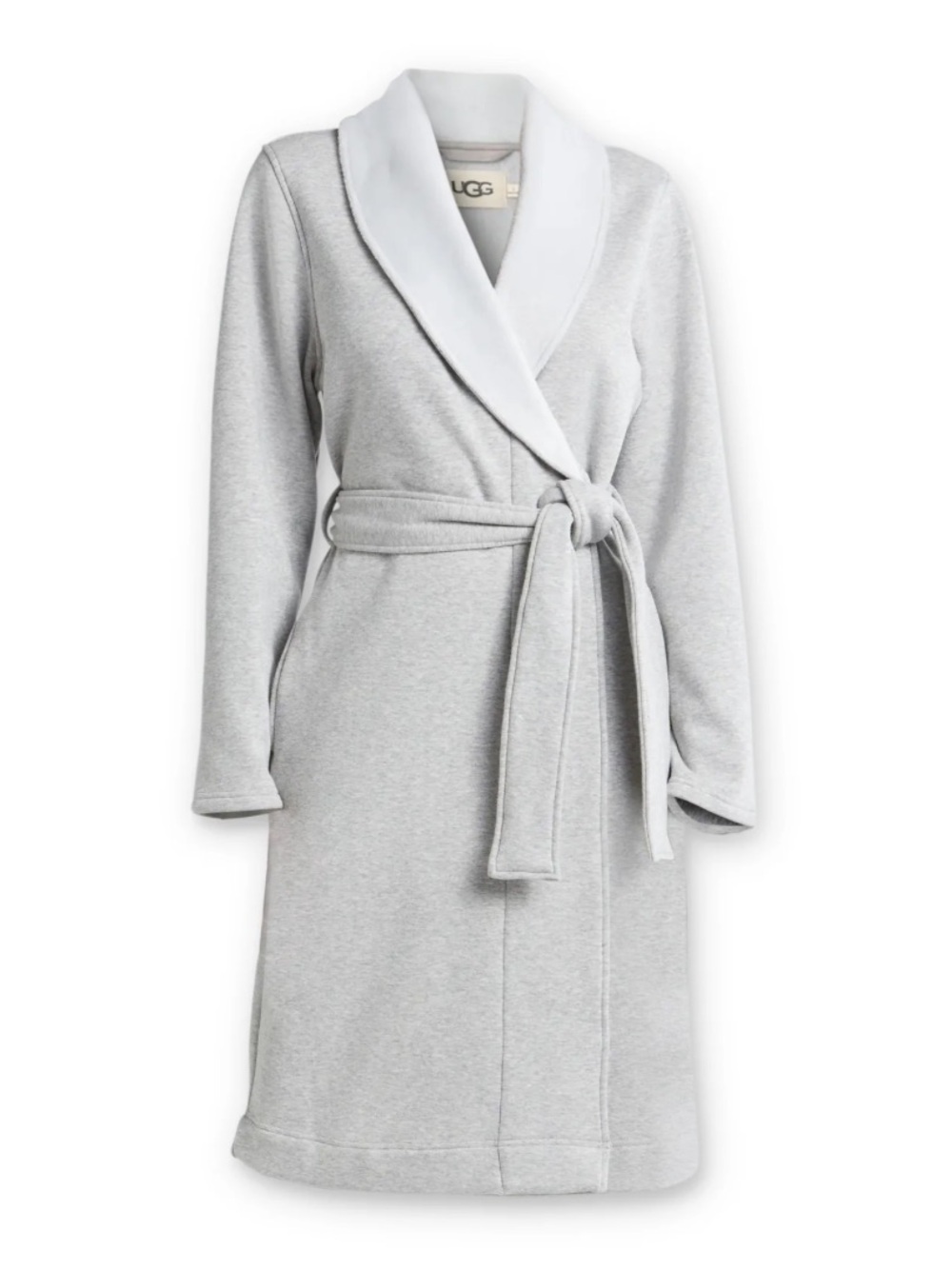 NWT UGG Duffield II Seal Heather Grey Robe Size Large